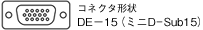 コネクタ形状:DE-15(ミニD-Sub15)
